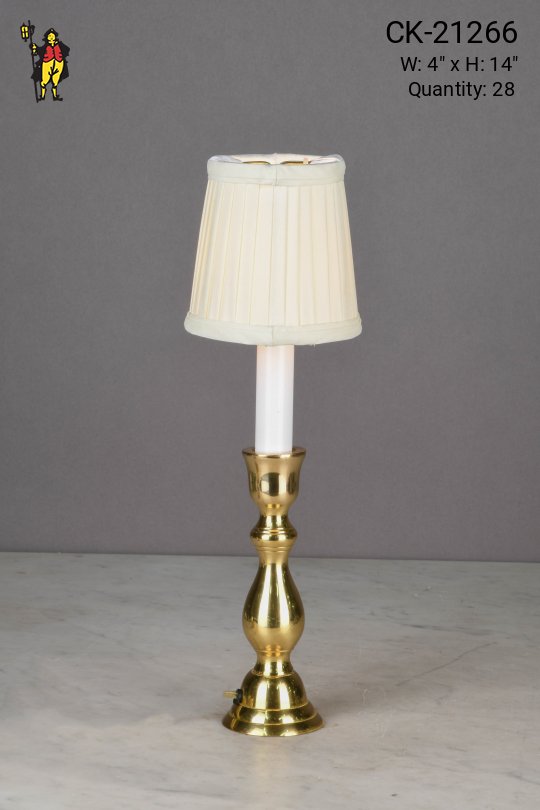 Polished Brass Traditional Plug In Table Lamp