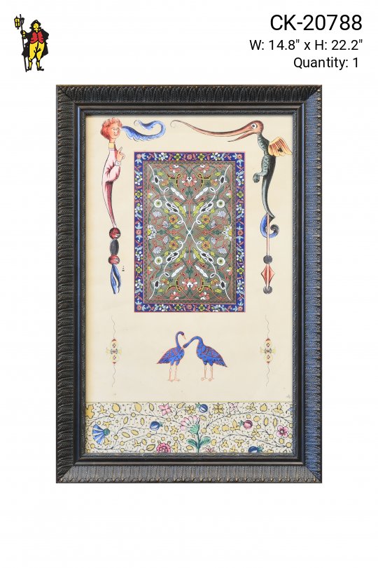 Framed Persian Art Motif Print