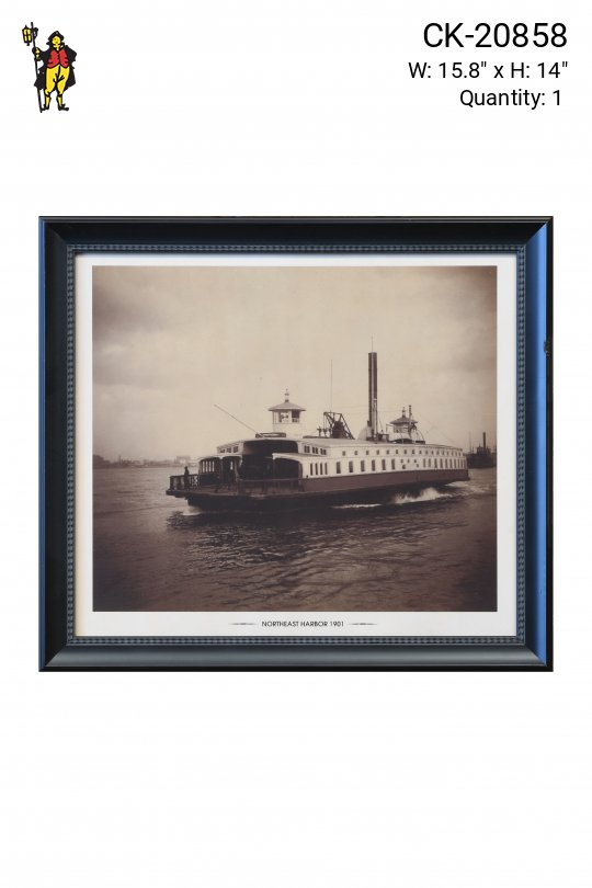 Framed 19th Century Ship Photograph