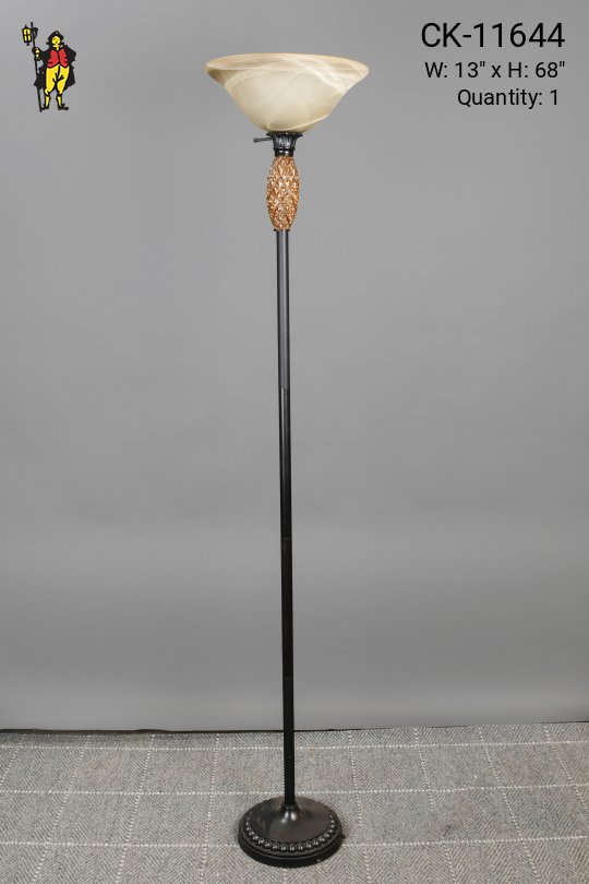 Modern Black Torchiere