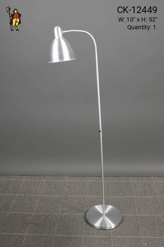 Nickel Gooseneck Reading Floor Lamp
