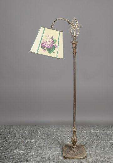 Rustic Brass Bridge Floor Lamp