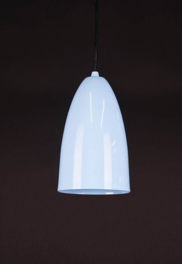 Light Blue Bullet Reflector Pendant