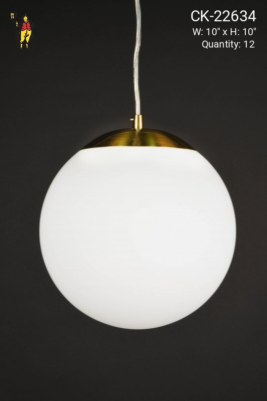 10" Neckless Hanging Globe Pendant