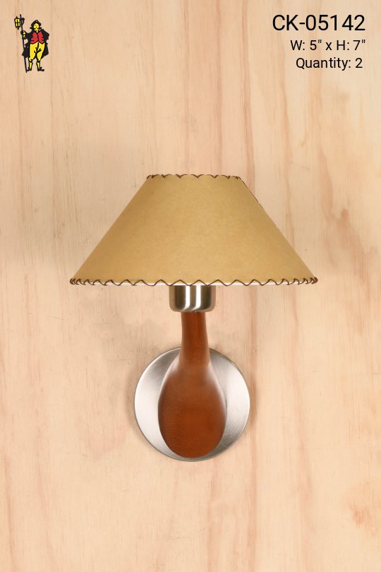Single Wooden Finished Modern Wall Sconce