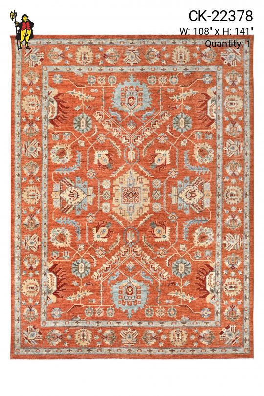 Antique Style Red Traditional Area Rug (9' x 11' 9")
