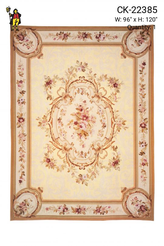 Center Medallion French Style Traditional Area Rug (8' x 10')