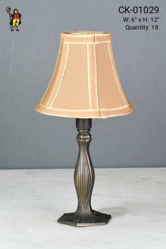 Brass Single Candle Plug In Cafe Table Lamp