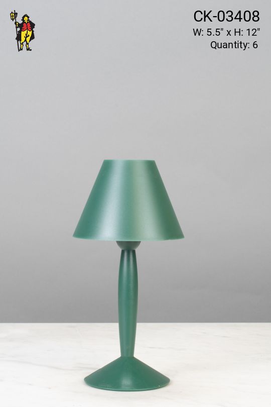 Green Plastic Plug In Cafe Table Lamp