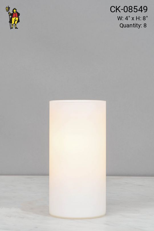 White Cylindrical Plug In Cafe Table Lamp