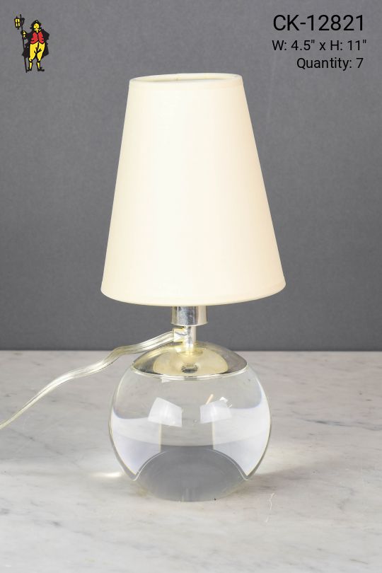 Modern Crystal Globe Plug In Cafe Table Lamp