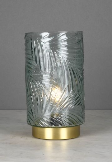 Molded Glass Modern Battery Operated Cafe Table Lamp