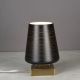Modern Brass & Glass Plug In Cafe Table Lamp #0