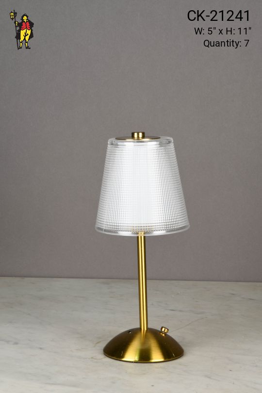 Modern Brass Battery Operated/LED Cafe Table Lamp (Similar to 21233, 21248)