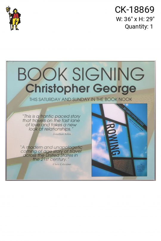 Framed Promotional Book Signing Poster