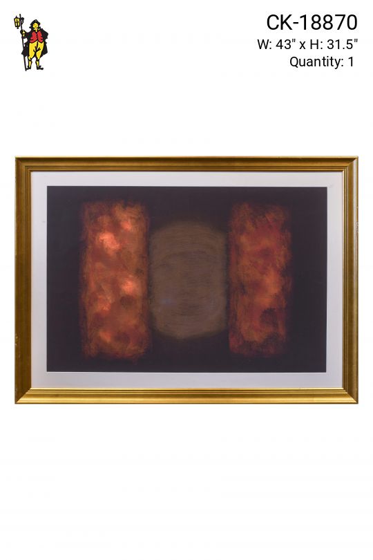 Gold Framed Mid Century Modern Abstract Print