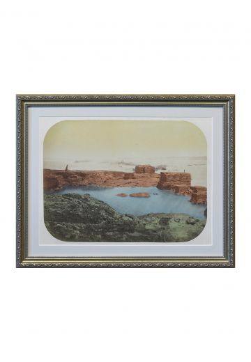 Framed Hand Colored Lanscape Print