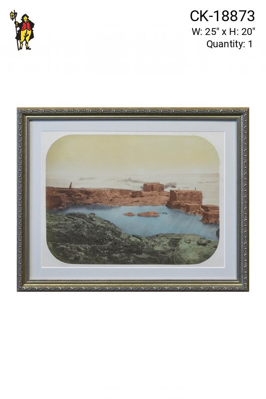 Framed Cleared Hand Colored Lanscape Print
