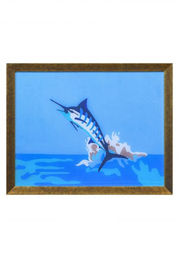 Wooden Framed Swordfish Painting
