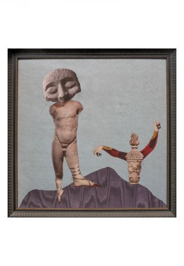 Framed Surrealist Sculpture Collage
