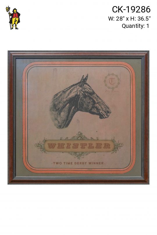 Framed Cleared Racehorse Illustration