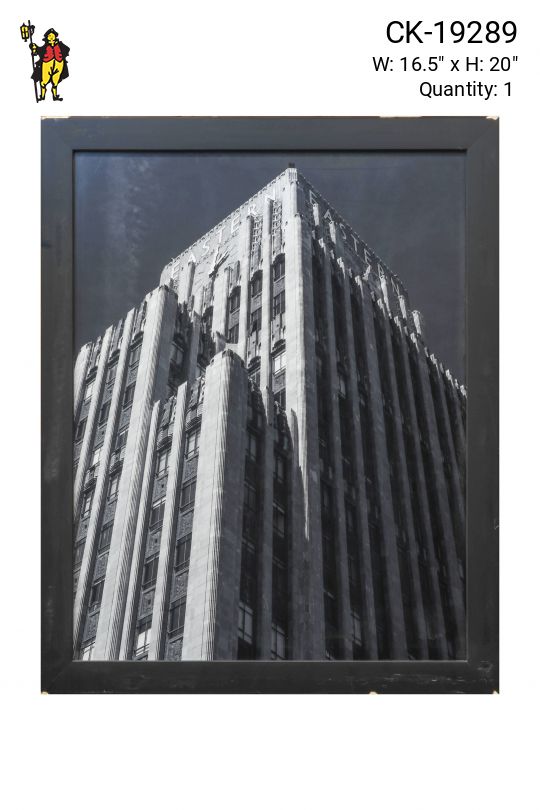 Framed Black & White Low Angle Architectural Photograph