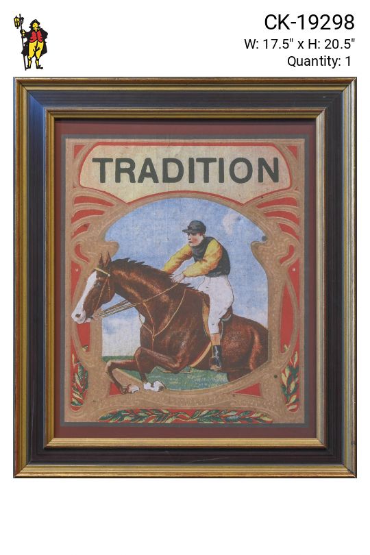 Framed Engraved Racehorse Illustration
