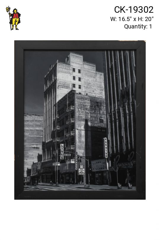 Framed Cleared Black & White Urban Architecture Photograph