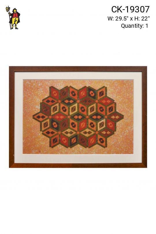 Wooden Framed Geometric Abstraction - 1