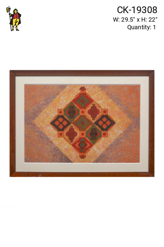 Wooden Framed Geometric Abstraction - 2