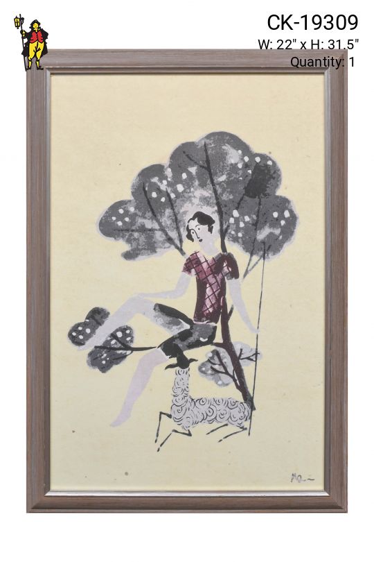 Framed Mid Century Modern Illustration