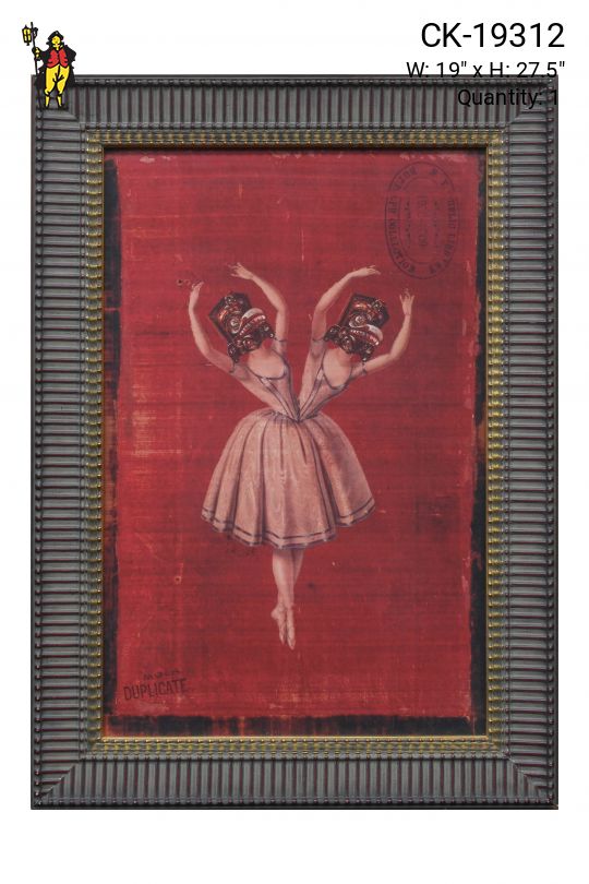 Framed Surrealist Ballerina Collage