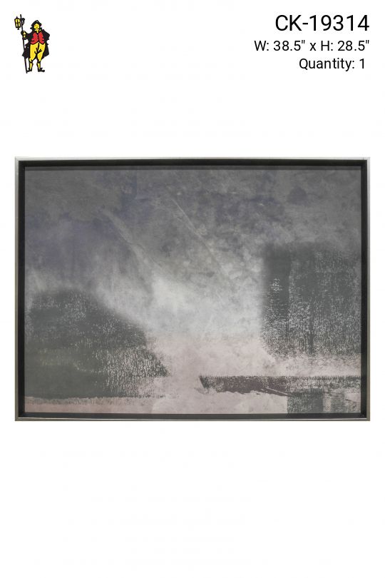 Framed Expressionist Monochrome Print