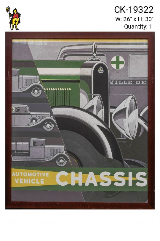 Framed Vehicle Lithograph