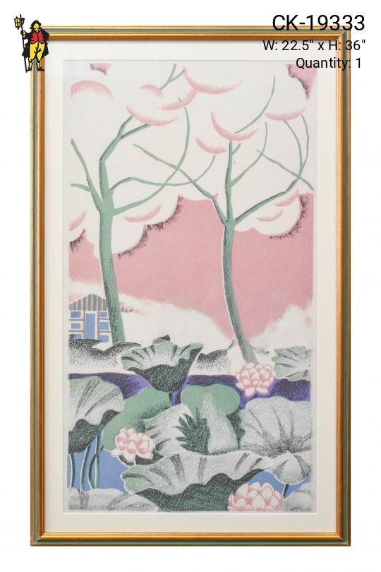 Framed Pastel Lithograph