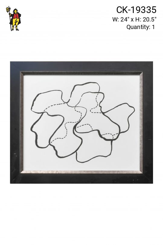 Framed Ink on Paper Abstract 1