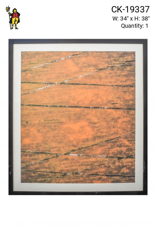 Framed Mid Century Modern Abstract Print - 4