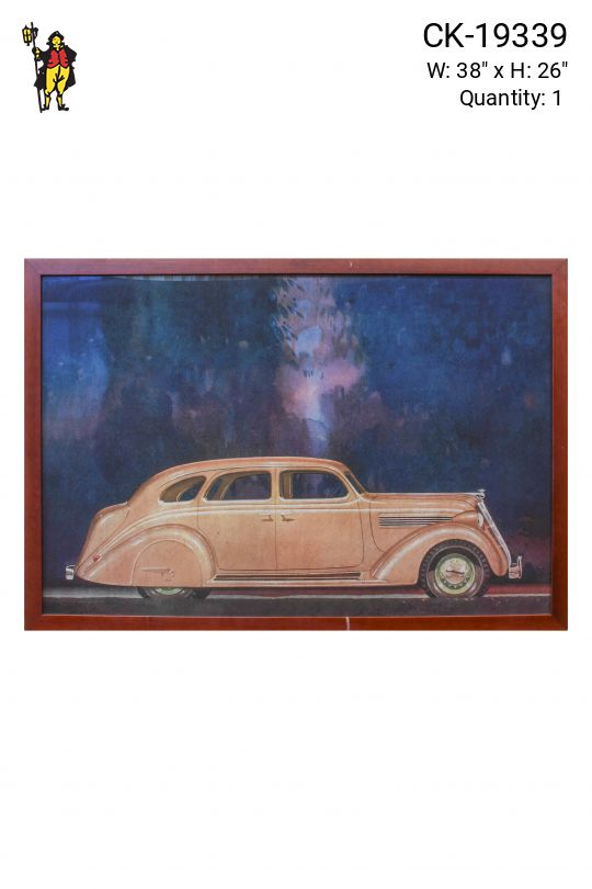 Wooden Framed Photo-Realistic Car Painting