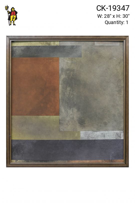 Framed Minimalist Geometric Painting