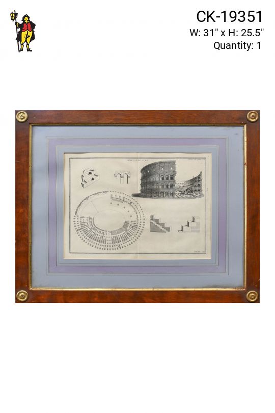 Framed Neoclassical Architectural Elements Print - 3