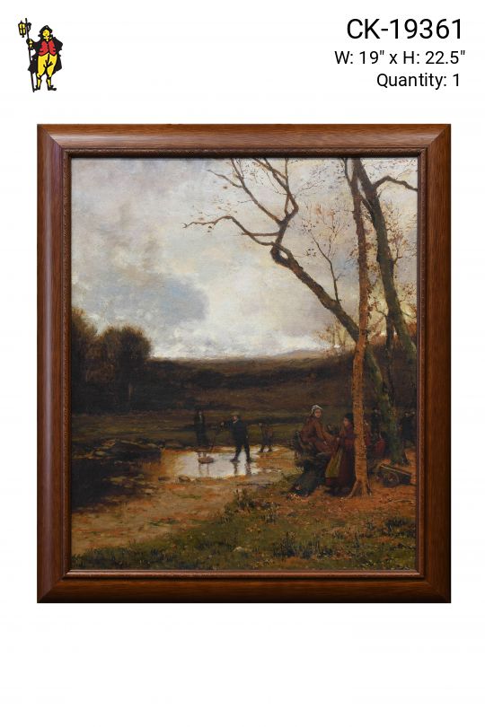 Wooden Framed Abstract Realism Painting - 1