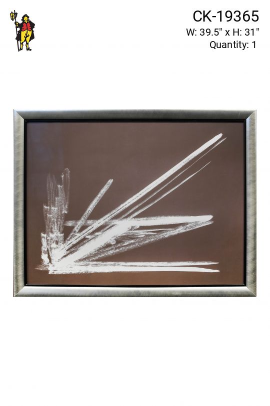 Framed Minimalist Abstract Brushstroke Painting - 1