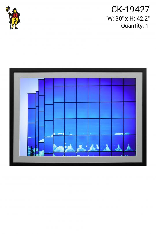 Framed Contemporary Minimalist Mirrored Architecture Photograph - 4
