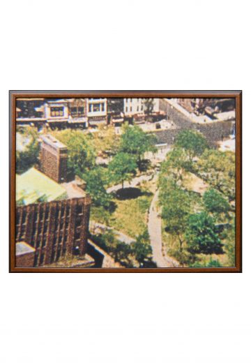 Wooden Framed Mid Century Aerial Photograph