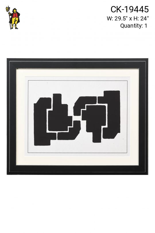 Black Framed Minimalist Abstraction - 2