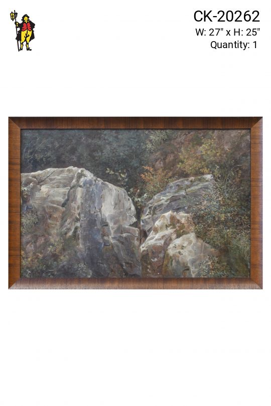 Wooden Framed Mountain Landscape, Sketch