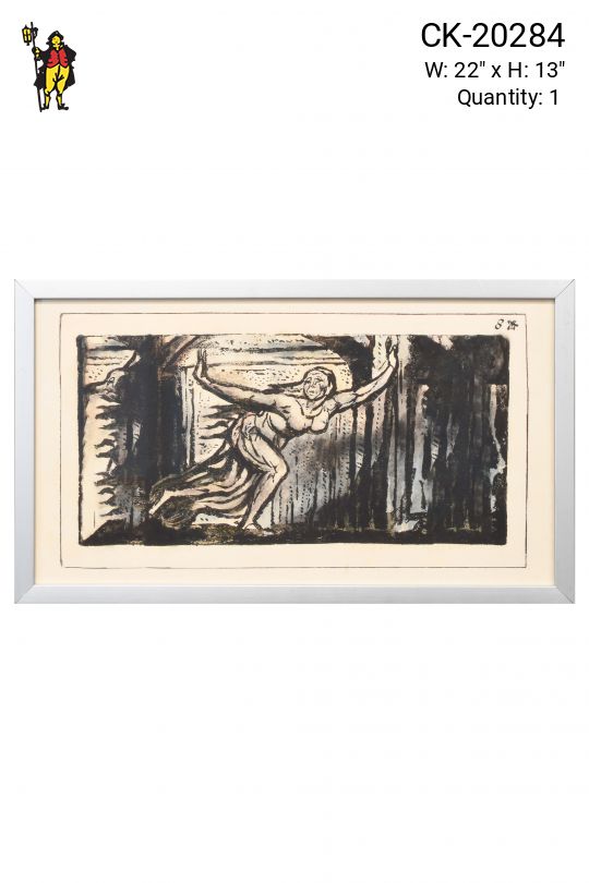 White Framed Expressionist Female Figure