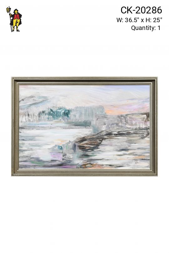 Framed Abstract Landscape Painting