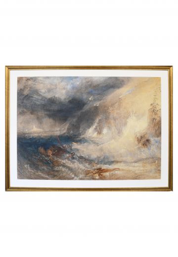 Framed Abstract Ocean Scene