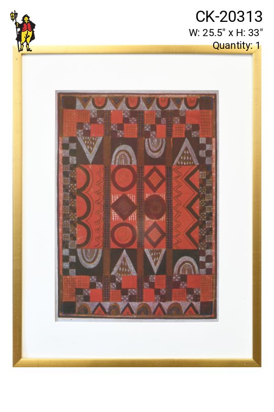 Framed Geometric Abstract Painting - 2